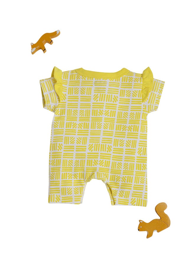 Bontots Infant Girls Pack of 2 Organic Cotton Ruffle Rompers - Image 5